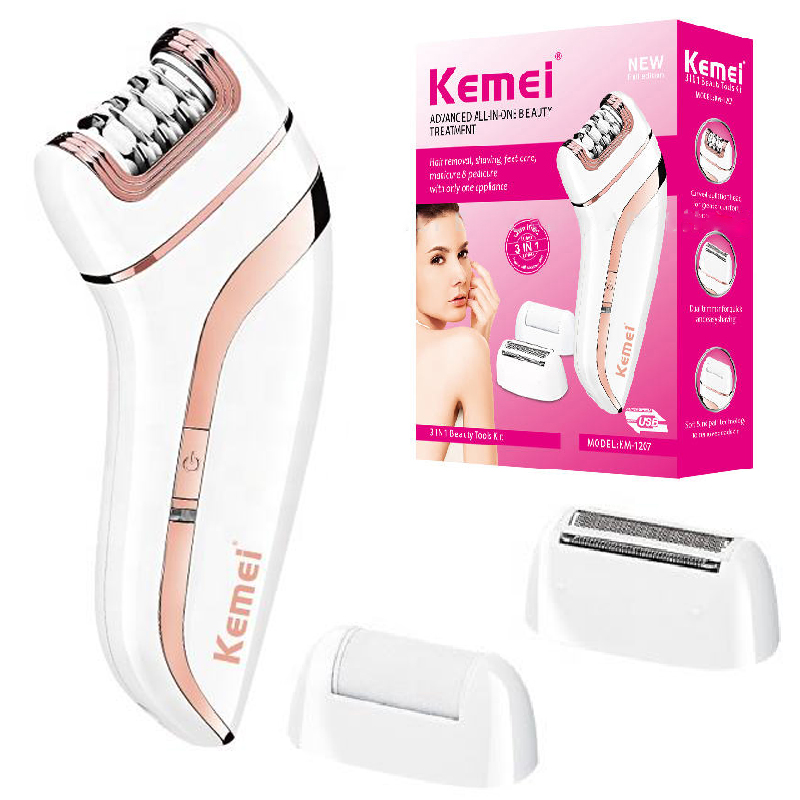 Epilator Wireless - Original Kemei 3in1 Epilator Electric Epilator