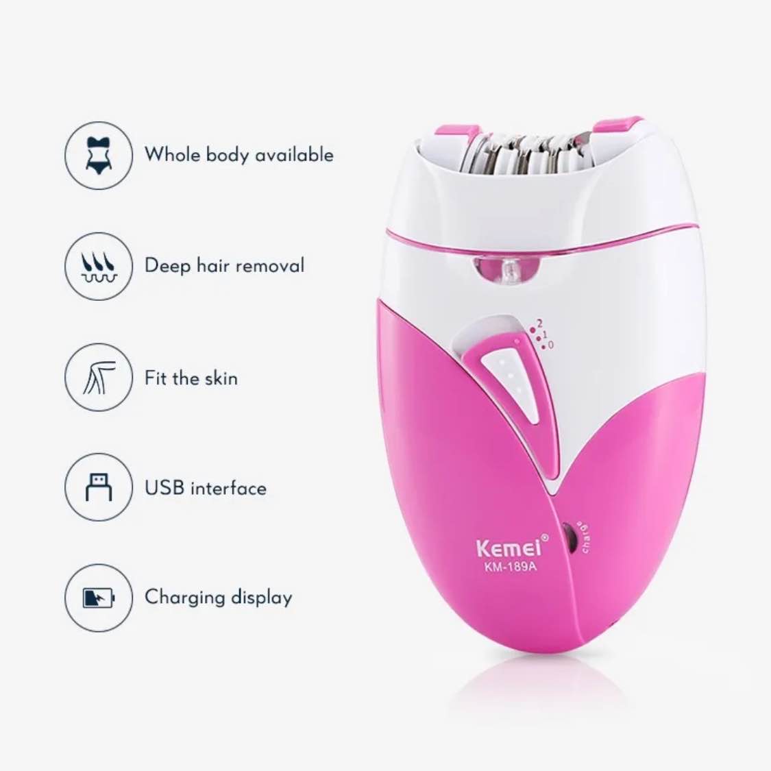 Kemei KM-189A Women's Professi - đánh giá và giá Epilator Wireless